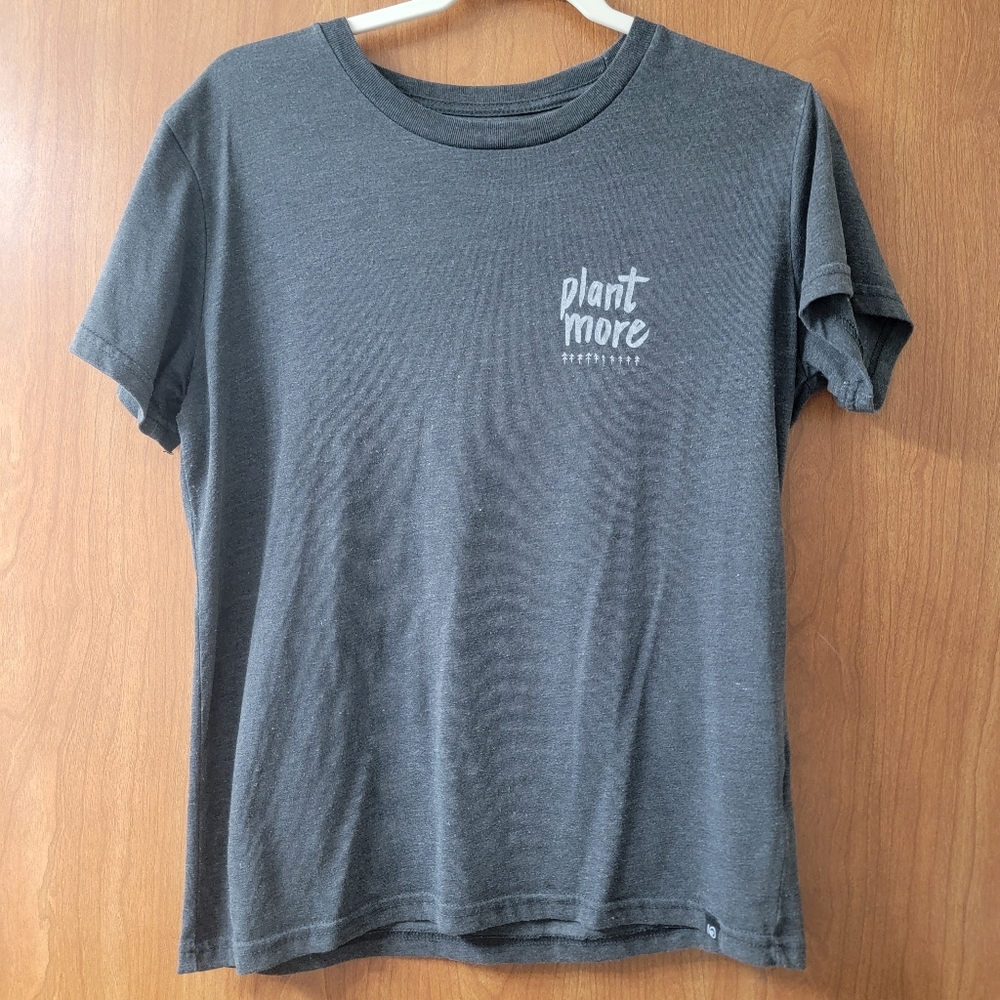 Tentree Gray Short Sleeve Plant More Tee Size Small